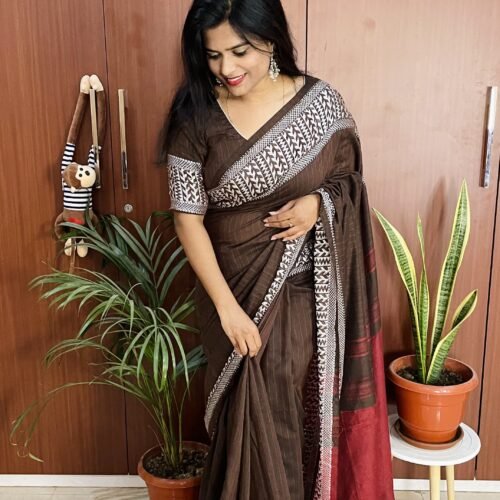 EMB.FINISH HANDLOOM SAREE