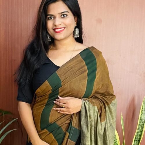 MULTICOLOUR KHADI COTTON SAREE