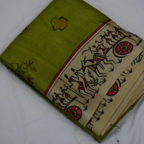 Folkloric Vine Embroidered Saree