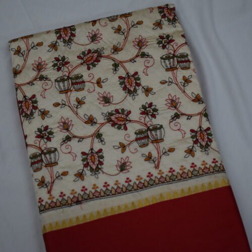 Earthen Bloom Embroidered Saree