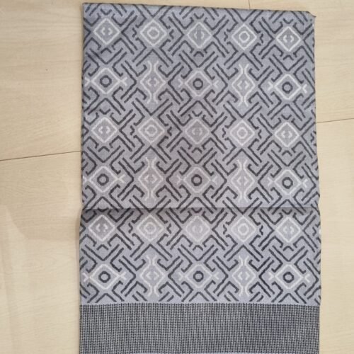 Geo-Weave Grey Print Saree