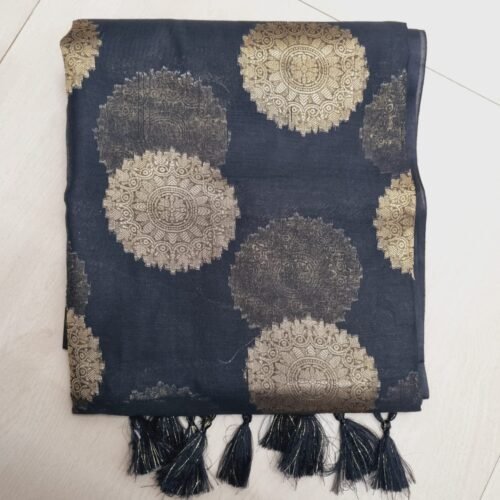 Midnight Mandala Saree